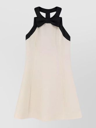 Valentino short dress bow front contrast trim