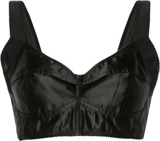 Dolce & Gabbana corset top - women - Polyamide/Cotton/Elastane/Polyester - 36 - Black