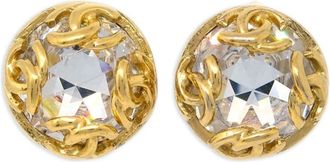 Chanel 1990-2000s CC rhinestone-embellished earrings - women - Gold Plated/Rhinestone - One Size