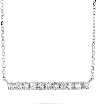 Luxury Bazaar Collana in oro bianco 14 carati con diamanti - Argento