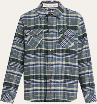God's True Cashmere Oceantide Plaid Cashmere Flannel Shirt