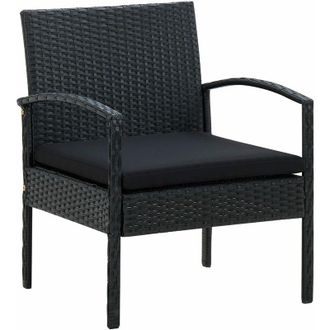 vidaXL Furniture Limited - Sill&oacute;n De Jard&iacute;n Con Coj&iacute;n Rat&aacute;n Sint&eacute;tico