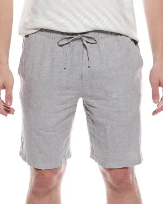 Elie Tahari Woven Drawstring Linen-Blend Short