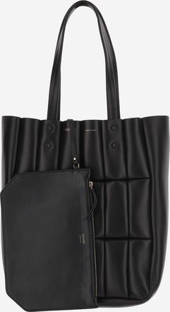 Khaite Womens Small Zoe Tote Bag Black Lambskin Shoulder