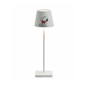 Zafferano Lampada Da Tavolo Poldina Pro Peanuts - Heart Ricaricabile E Dimmerabile Con Batteria Fino A 12 Ore. Per Uso Esterno Ip65