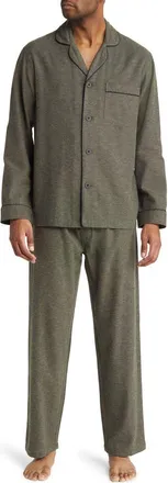 Majestic International Citified Cotton Pajamas in Olive at Nordstrom Rack, Size Medium