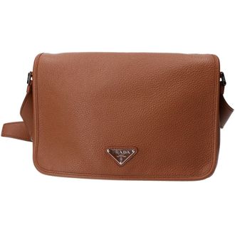 Prada Camel Leather Shoulder Bag (Pre-Owned)