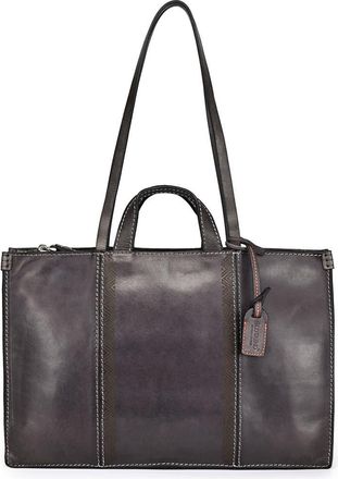 OLD TREND Freesia Genuine Leather Structured Carryall Tote in Grey at Nordstrom