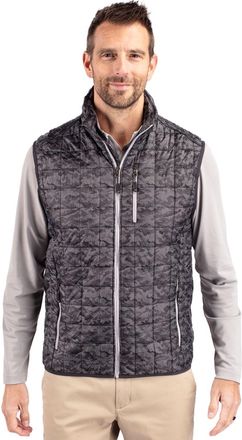 Cutter & Buck Rainier PrimaLoft Mens Eco Insulated Full Zip Printed Puffer Vest