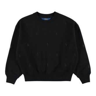 Polo Ralph Lauren Fleece Hoge Kraag - Dames - Sweatshirts - Zwart - M - Katoen - Hoodies & sweatvesten