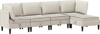 vidaXL Juego De Muebles De Sal&oacute;n 5 Uds. Avena Tela Vidaxl