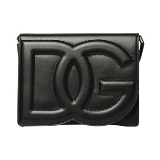 Dolce & Gabbana Tassen, Dames, Zwart, ONE Size, Leer, Gewatteerde Clutch