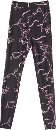 Moschino Zwarte Ramage Print Leggings - Dames - Leggings - Veelkleurig - M - Broeken