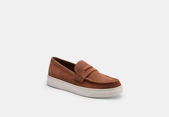 Coach Mens Hybrid Loafer in Brown, Size 10 | Suede