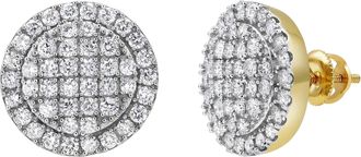 LuvMyJewelry Dulce Deluxe 14K Yellow Gold Diamond Stud Earrings - 1.68ct