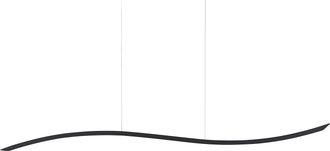 Beliani L&aacute;mpara De Techo Led De Metal Negro Colgante Suspensi&oacute;n Iluminaci&oacute;n Calao