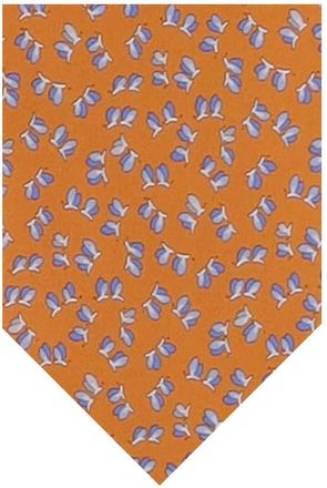 Ferragamo Orange Printed Tie