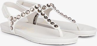 Pedro Garcia White crystal studded thong sandal | Judith | Essentials collection | PEDRO GARCIA