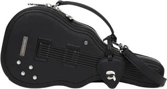 Karl Lagerfeld Ikon Guitar Crossbody Tas - Dames - Schoudertassen - Zwart - ONE Size - Tassen