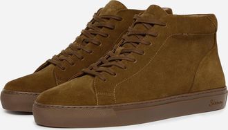 Oliver Sweeney Mens Laxey Hi-Tops in Brown Rubber - Size UK 11
