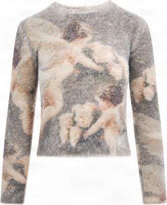 Fiorucci Sand Cherubic Print Nylon Sweater