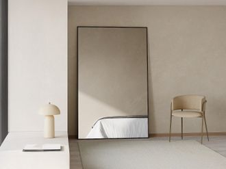 Vente-Unique Grande specchio rettangolare in alluminio L. 120 x H. 190 cm Nero - MYRA