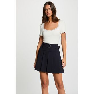 Morgan T-shirt met vierkante hals en korte mouwen