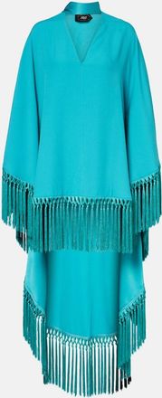 Taller Marmo Cecil fringed crepe cady kaftan