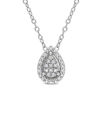 Rina Limor Silver 0.10 Ct. Tw. Diamond Pendant