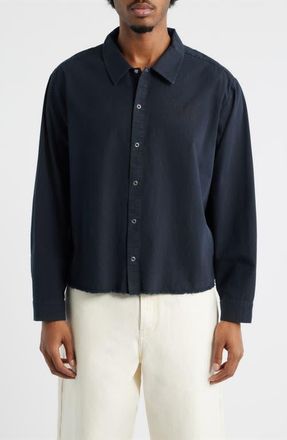 Elwood Keyhole Snap-Up Shirt in Ink at Nordstrom, Size Xx-Large