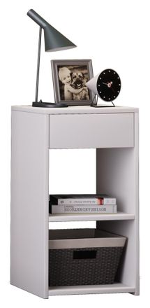 ebuy24 Ebuy24 - Mueble De Noche Vcm Mesita De Noche Mesita De Noche Dimensiones Aprox. Al. 65 X An. 35 X P. 35 Cm - Sledo Maxi (blanco)