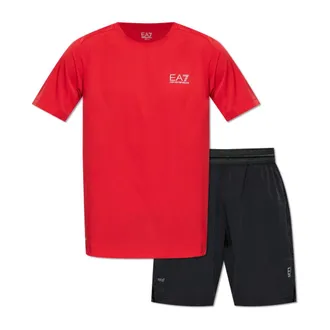 Emporio Armani Training Sets, male, Red, Size: XL Ventus7 Travel T-shirt and Shorts Set