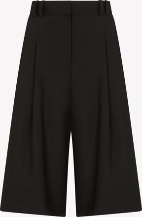 Serena Bute Wool Tailored Culottes - Black