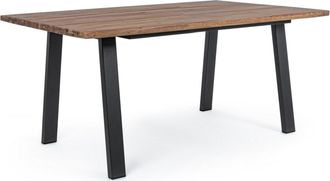 BIZZOTTO Rechteckiger Massivholz Outdoortisch Oslo 160 x 90 cm - Schwarz