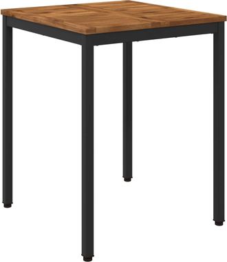 vidaXL Mesa De Cena De Jard&iacute;n Natural Y Negro 60 X 60,5 X 75 Cm Vidaxl
