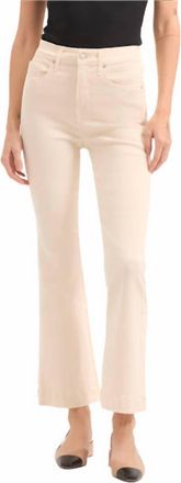 Veronica Beard Carson High Rise Ankle Flare Jeans In Ecru