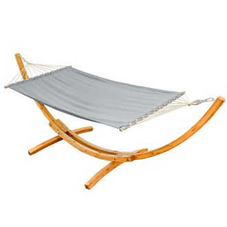 No Brand Hamaca Terraza Con Soporte - 325cm Soporte Hamaca Madera Exterior Hamaca Jardin