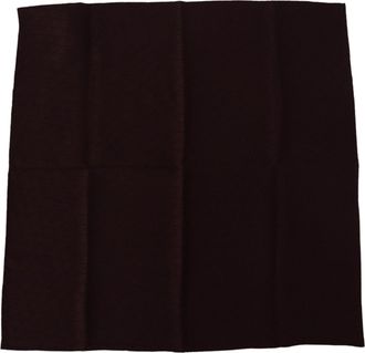 Dolce & Gabbana Brown Silk Blend Square Wrap Handkerchief Mens Scarf