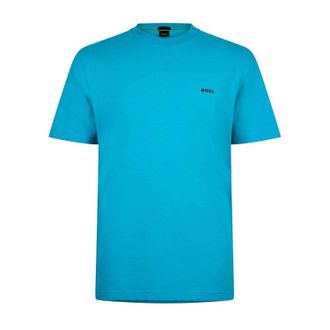 HUGO BOSS Heren Logo Regular T-Shirt (Pastelblauw)
