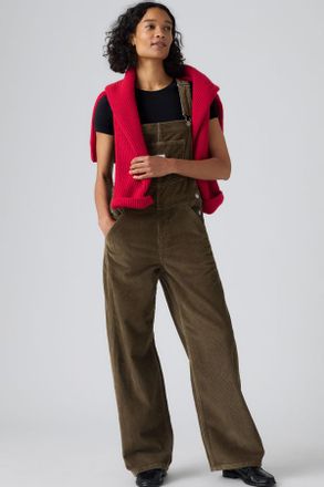 Levi's Corduroy Baggy Overalls - Donna - 2XS - Marrone / Canteen Corduroy