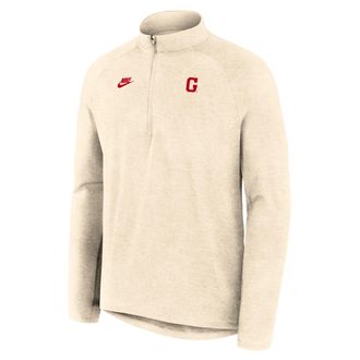 Nike Georgia Legacy Stride Nike Mens Dri-FIT College 1/2-Zip Long-Sleeve Top in White | 04V115AUGV-5T9