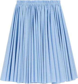 Ami Cotton Wheel Skirt - Dames - Midirokken - Blauw - S - Katoen - Rokken