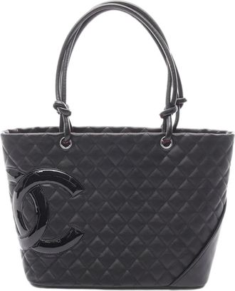 Chanel Borsa tote Cambon Ligne grande in pelle di agnello 2010-2011 - Nero