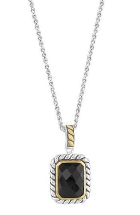 Effy Two-Tone Onyx Pendant Necklace in Black at Nordstrom Rack