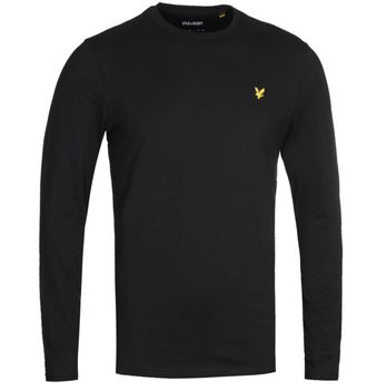 Lyle & Scott gitzwart T-shirt met lange mouwen