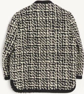 Valentino Giacca Camicia In Tweed Di Lana Uomo AVORIO/NERO 44