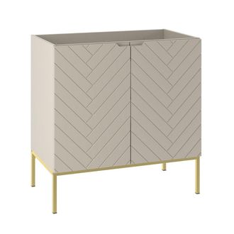 Petits Meubles Mueble bajo lavabo 80cm 2 puertas paneles de melamina y mdf cachemira