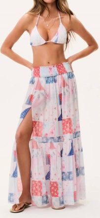 LoveShackFancy Umber Maxi Skirt In Multicolor
