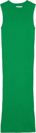 Marc O'Polo Abito midi smanicato a coste - Verde