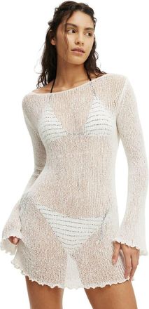 Cotton On Womens Rumi Open Knit Mini Dress in Coconut Milk at Nordstrom, Size Large